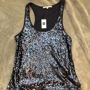 Sparkly navy gap tank